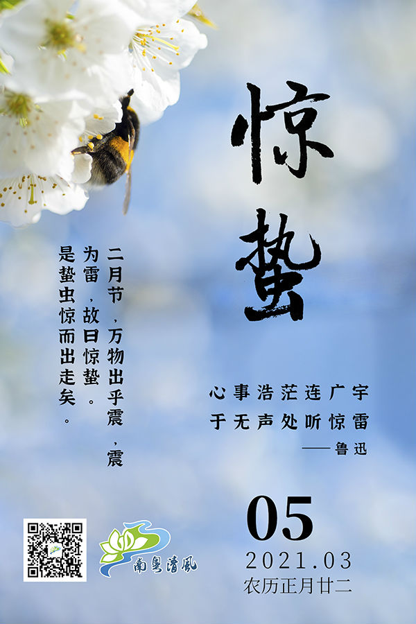 惊蛰二月节万物出乎震