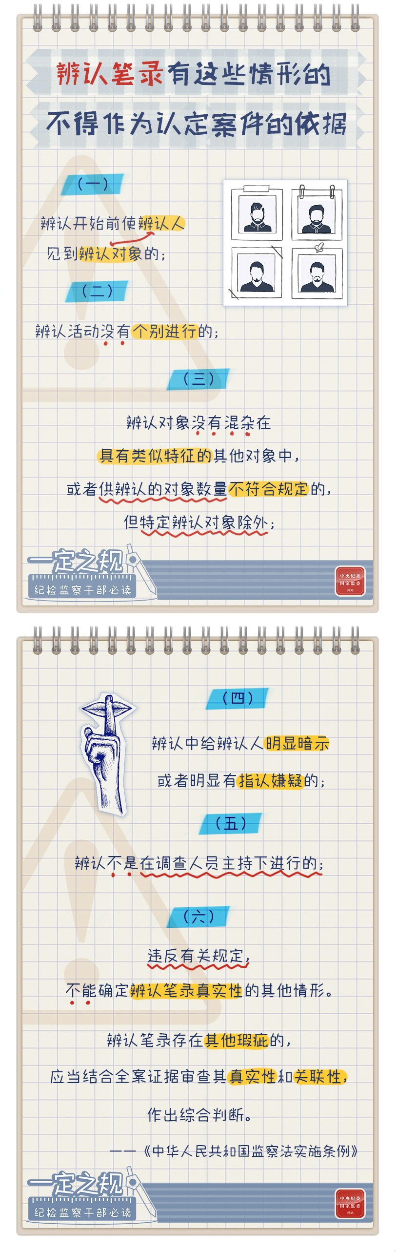 一定之规&bull;纪检监察干部必读丨辨认笔录有这些情形的，不得作为认定案件的依据.jpg