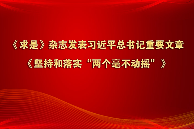 《求是》杂志发表习近平总书记重要文章《坚持和落实“两个毫不动摇”》